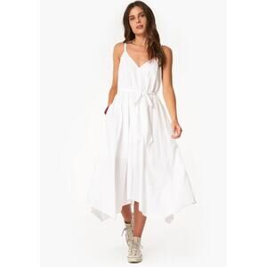 XIRENA Karolina White 100% Cotton Midi Dress Size Small